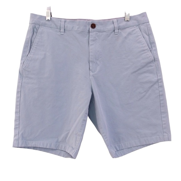 Bonobos The Chino Short Light Blue Flat Front Sz 34 Pockets Preppy Coastal - Picture 1 of 12